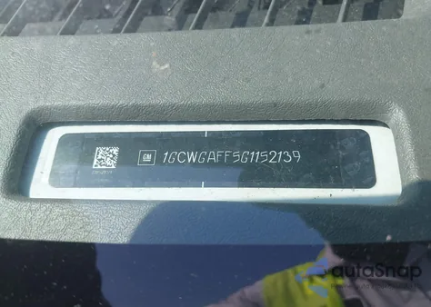 2016 Chevrolet Express 2500 Work Van from USA, damaged, VIN 1GCWGAFF5G1152139